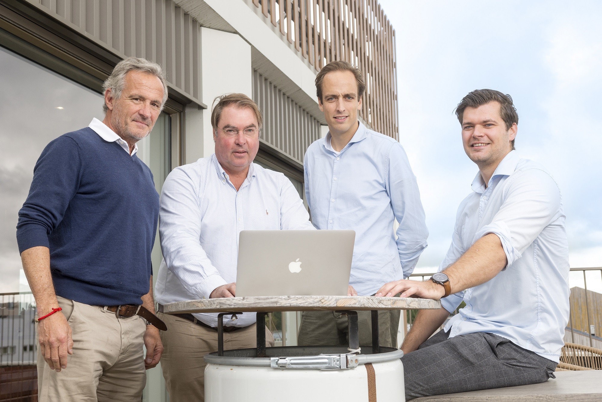 Van links naar rechts: Pieter Andre de la Porte, Founder Bioprex Medical, Jan Hendriks, Fund Manager at Pharma Connect Capital, Jurr van Ramshorst, COO at Bioprex Medical, Tristan Dikkers, Investment Manager NOM